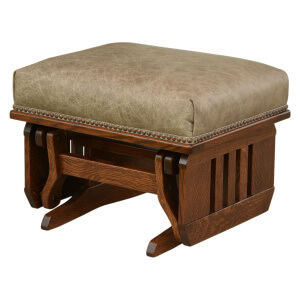 Mission Ottoman with Slat Sides