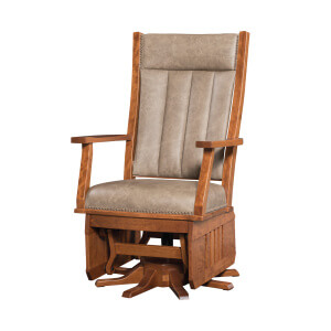 Mission Swivel Glider with Slat Sides