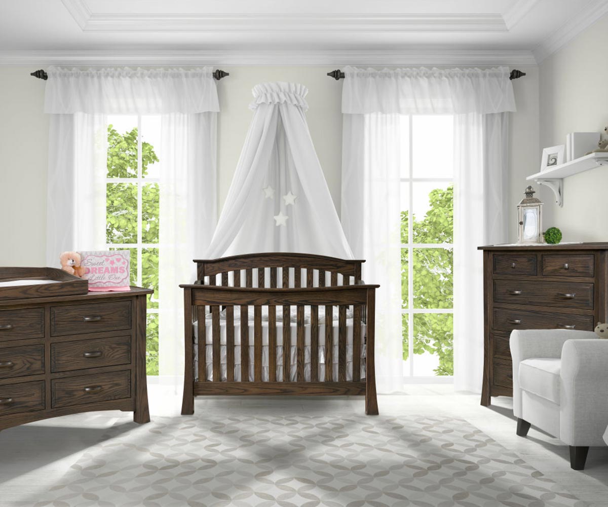 Addison 4-Piece Nursery Set | Solid Oak Crib Dresser & Chest - Salome Furnishings Addison 4-Piece Nursery Set | Solid Oak Crib Dresser & Chest - Salome Furnishings